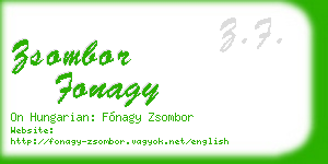 zsombor fonagy business card